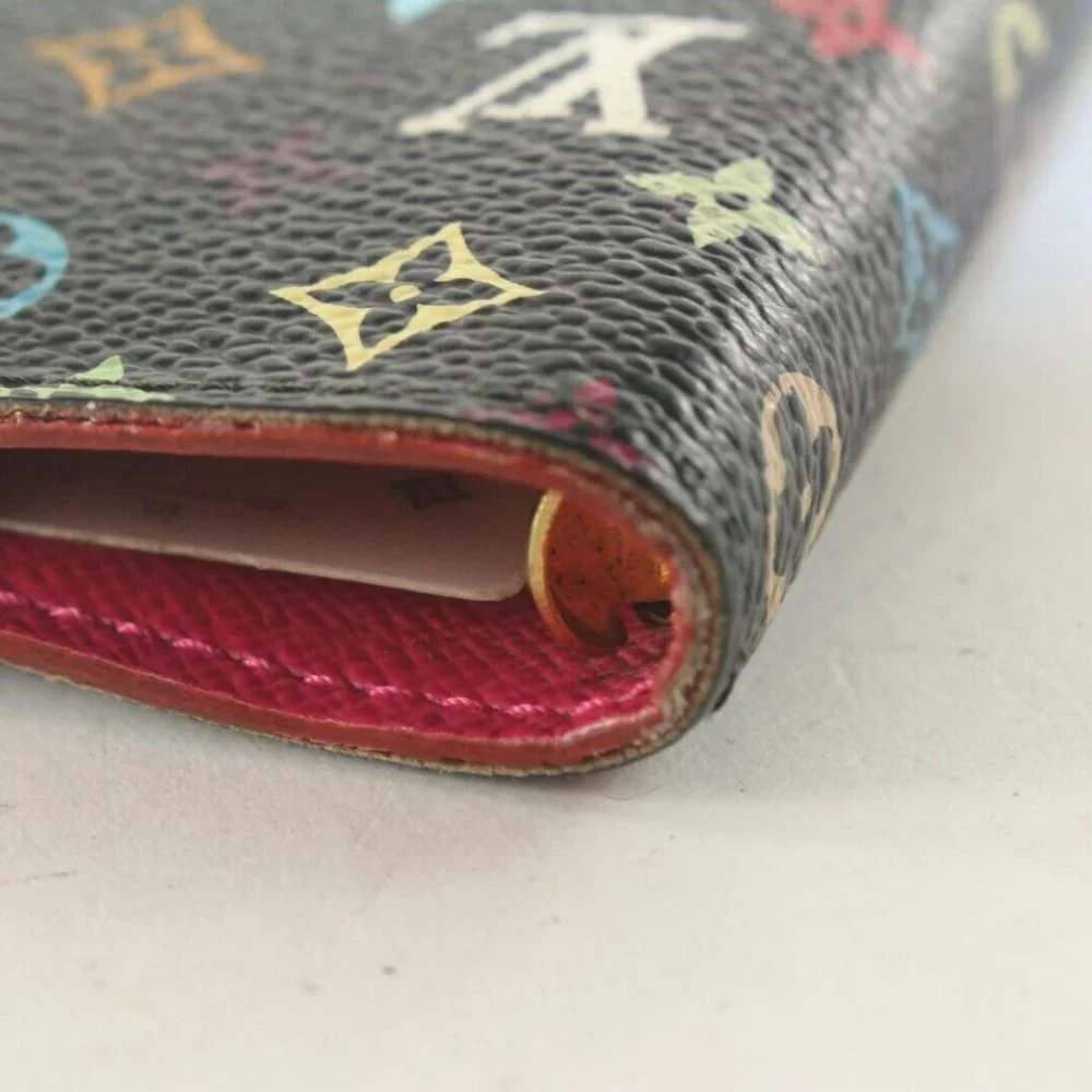LOUIS VUITTON Black Monogram Multicolor Agenda PM Small Ring 1LV727K